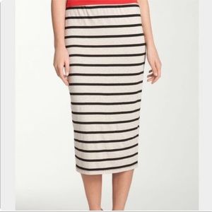Nordstrom Bobeau Striped Midi Skirt L EUC